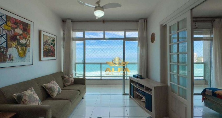 Frente mar | Varanda | 3 Dormitórios, 1 Vaga, Apartamento na Praia das Pitangueiras, Guarujá-SP