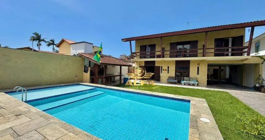 Casa à venda na enseada, guarujá – 5 dormitórios, 3 suítes, piscina e 4 vagas, a 2 quadras da praia | alfa imóveis guarujá