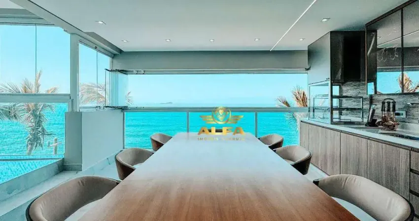 Apartamento de luxo frente ao mar em pitangueiras, guarujá – 3 suítes, varanda gourmet e vista oceânica | alfa imóveis guarujá