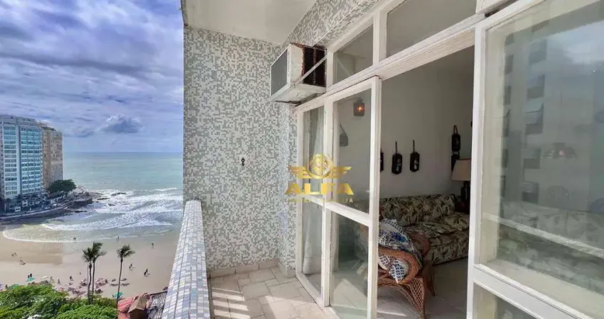 Apartamento com vista para o mar à venda na quadra da praia das pitangueiras – alfa imóveis guarujá
