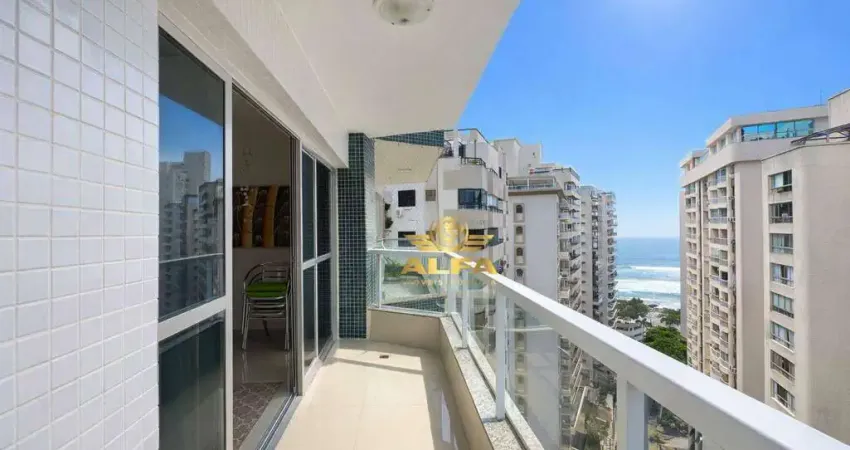 Apartamento com Vista para o Mar à Venda na Praia das Pitangueiras, Mobiliado, 3 Quartos e Sacada – Alfa Imóveis Guarujá