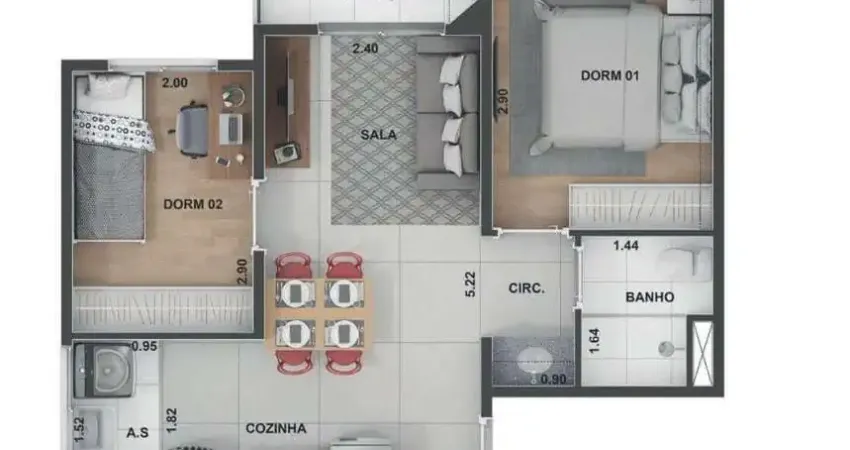 Apartamento para venda em guarulhos, pte. grande, 2 dormitórios, 1 banheiro, 1 vaga