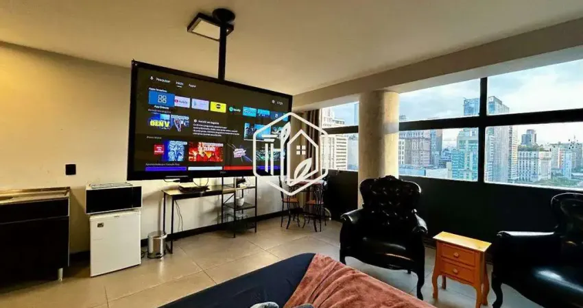 Studio mobiliado no 24º andar do icônico mirante do vale - centro histórico, são paulo/sp