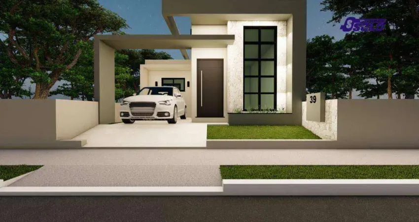 Casa com três quartos sendo uma suíte no condomínio vista do vale - guarapuava.