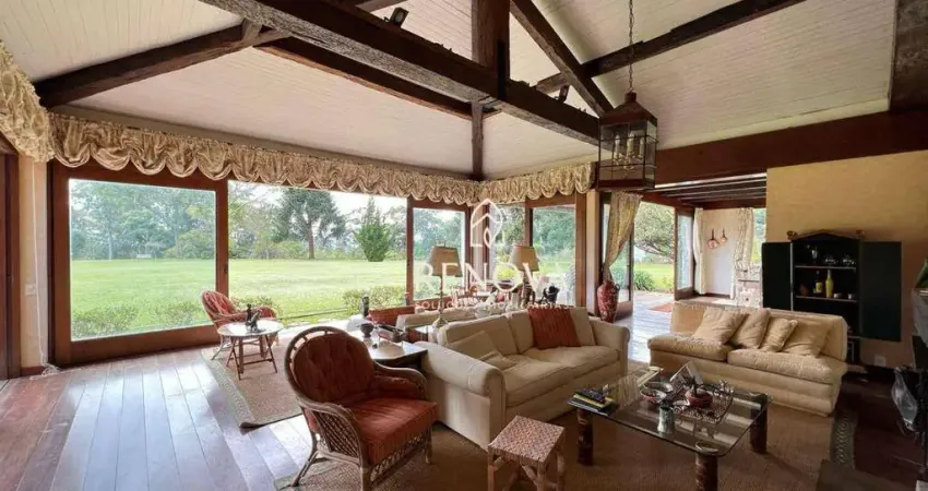 Casa estilo sítio com quatro quartos à venda, 516 m² por r$ 4.000.000 - quebra frascos - teresópolis/rj