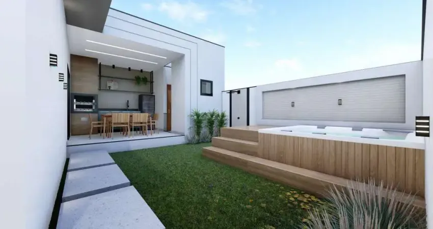 Casa térrea moderna com área gourmet e 3 dormitórios no condomínio cidade jardim ii, com segurança