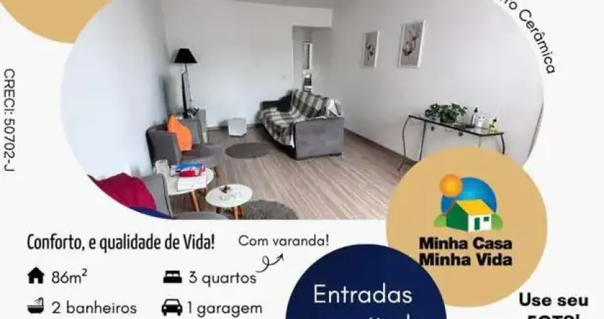 Apartamento à venda com 3 dormitórios e sacada aconchegante - são caetano do sul – próximo ao shopp