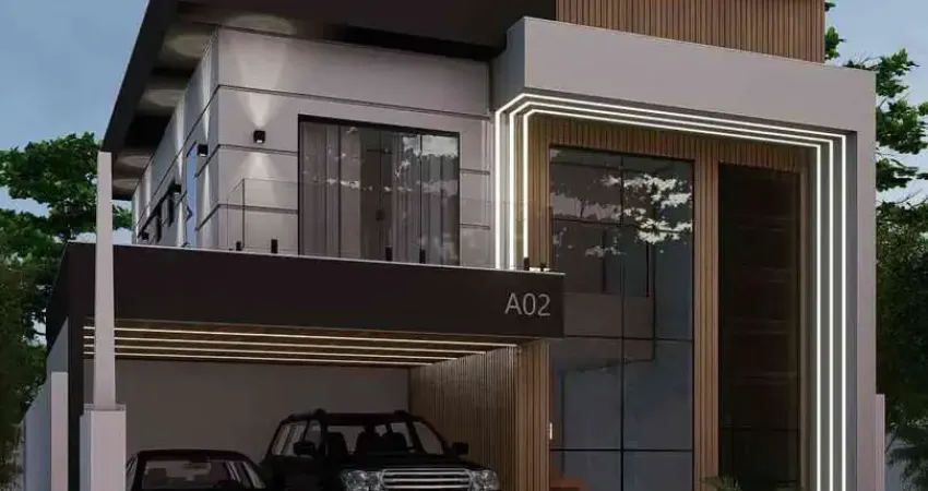 Casa moderna à venda no cidade jardim resort – 3 suítes, piscina e quarto para home office!