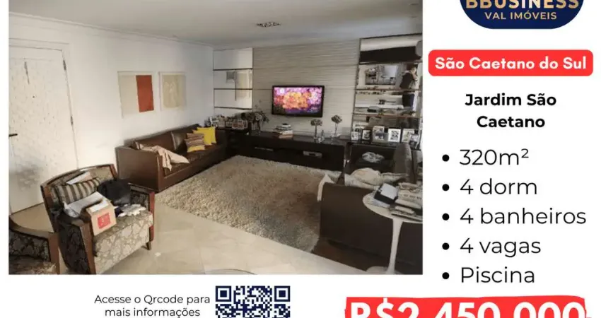 Sobrado à Venda com piscina, 4 quartos, sendo 2 suítes - Jardim São Caetano, São Caetano do Sul, SP