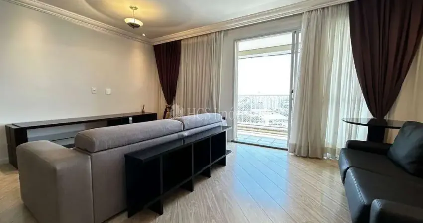 Apartamento mobiliado para locação com 2 dormitórios, 1 suíte, 1 vaga de garagem e 94m²