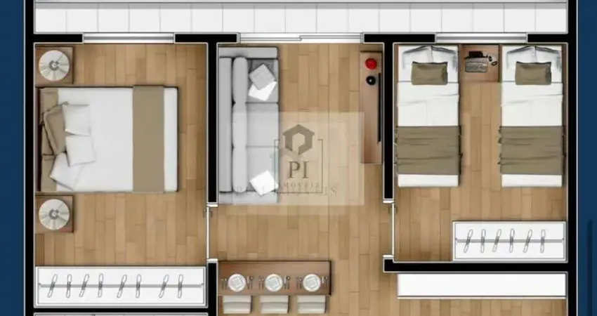 Residencial lecce - apto padrão - residencial lecce 02 dorm - varanda estendida