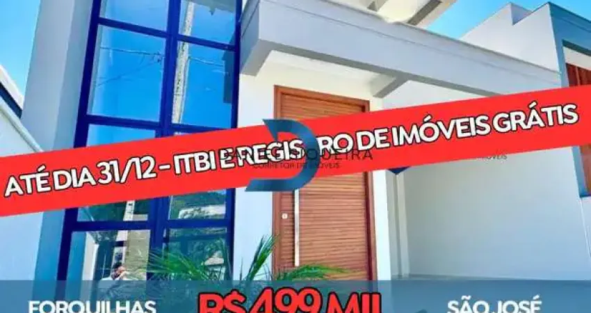 Casa com 2 quartos à venda na Rua Lídio Corrêa, 17, Forquilhas, São José