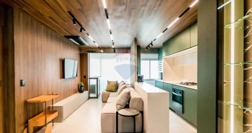 Apartamento mobiliado para locação com 1 dormitório, 50m² no edifício wi house – alphaville industrial/sp