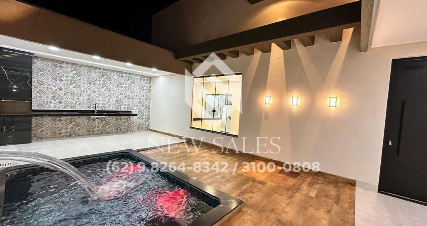 Casa nova com 3 quartos (1 suíte), piscina aquecida - Setor Três Marias