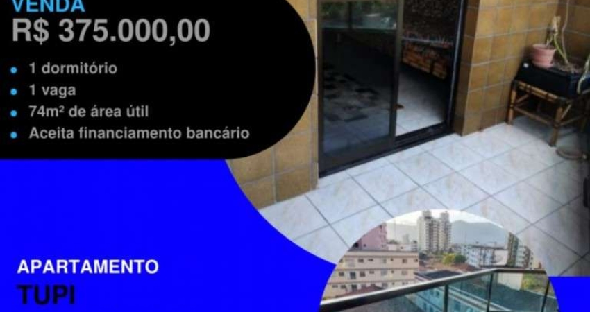 INCRÍVEL!! 1 DORM GRANDE COM TAMANHO DE 2 DORMS 74 METROS 2 QUADRAS DA PRAIA