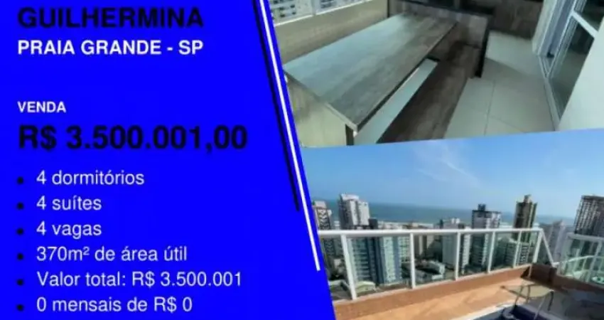 TÁ LINDA VIU!! COBERTURA DUPLEX MOBILIADA COM 4 SUÍTE E 4 VAGAS * GUILHERMINA