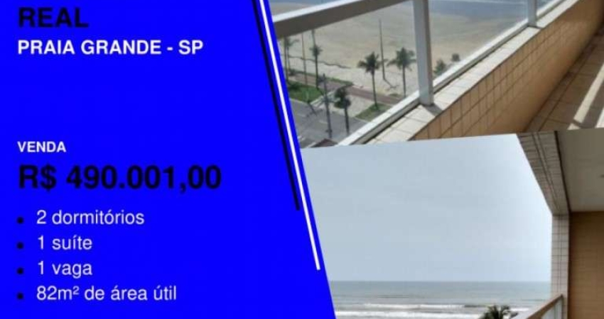 TÁ ACABANDO! 2 DORMS NOVO EM PRÉDIO FRENTE MAR - LAZER NA COBERTURA