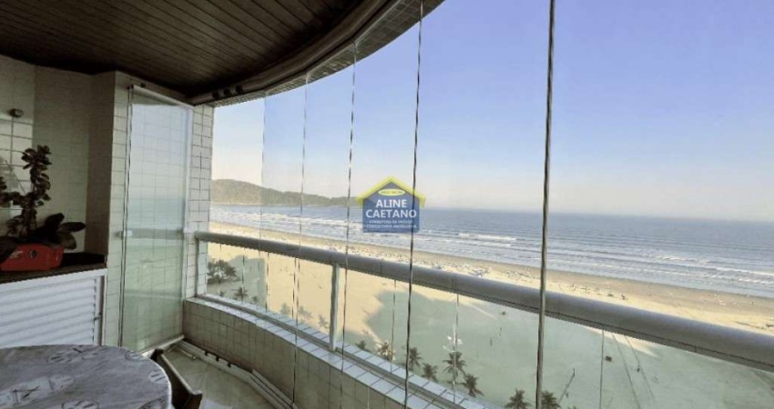 LOUCURA!! FRENTE MAR NA GUILHERMINA COM VISTA IMPERDÍVEL E MOBILIADO - 3 DORMS - 140M²
