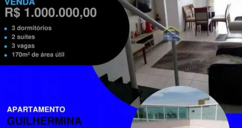 ESSA VENDE RÁPIDO!! 2 QUADRA DO MAR NA GUILHERMINA COBERTURA DUPLEX