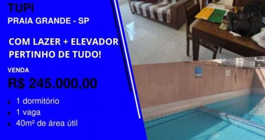 VAI EMBORA RÁPIDO!! 1 DORMITÓRIO COM LAZER E ELEVADOR