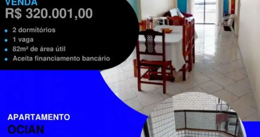 VENDE RÁPIDO EIN! 2 DORMS 1 QUADRA DO MAR COM SACADA POR APENAS...