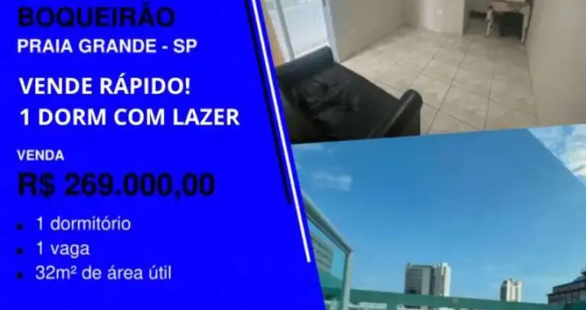 ATENÇÃO QUE VAI EMBORA RÁPIDO - 1 DORM COM LAZER NO BOQUEIRÃO PERTINHO DE TUDO POR APENAS..