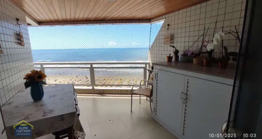 Apartamento Frente Mar com Vista Livre e Definitiva para o mar! 3 dorms!