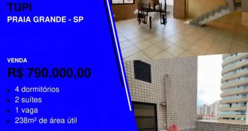 NÃO COMPROU AINDA? COBERTURA 4 DORMS 239M² A 2 QUADRAS DO MAR!