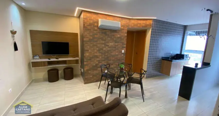 Apartamento impecável com 1 dorm em prédio frente mar - varanda gourmet! vista mar!