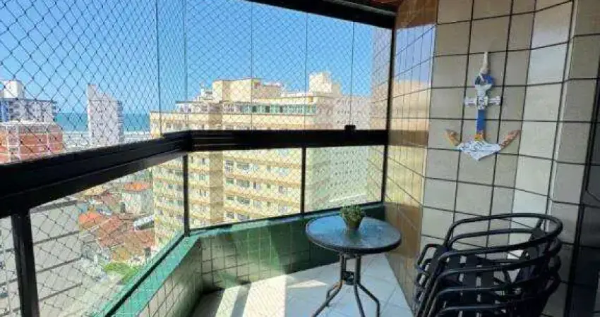 Apartamento com 2 dorms vista mar - semi mobilado - vila tupi - próx. fonte interativa!