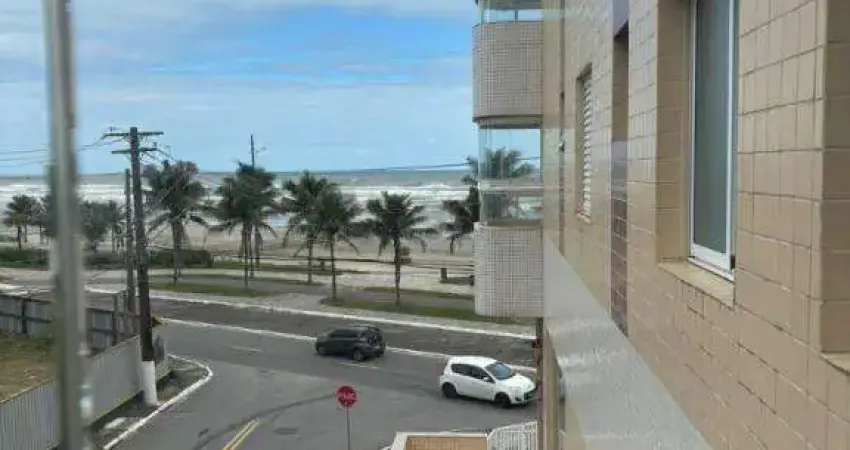 Apartamento mobiliado com 1 dorm frente rua em prédio frente mar - vista mar!!