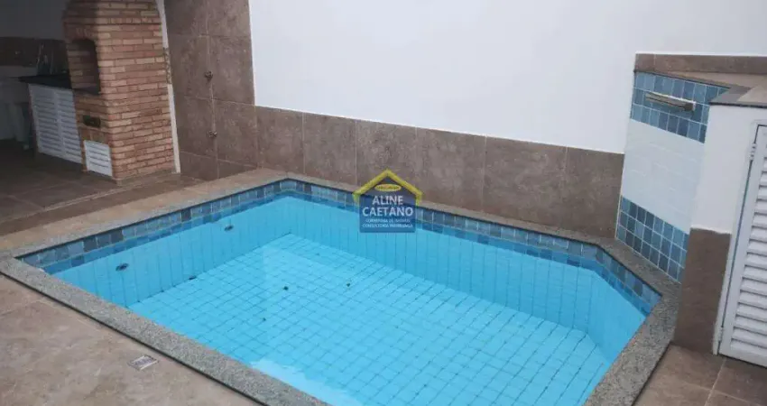 Linda casa térrea geminada com 2 dorms piscina e churrasqueira a carvão! financia!