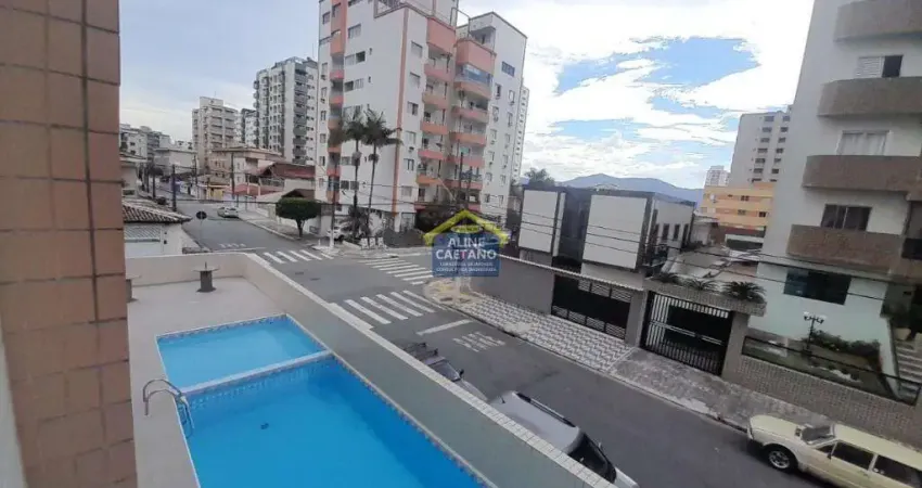 Apartamento 2 dorms 1 suite - varanda frente rua na tupi - 300mts da praia!