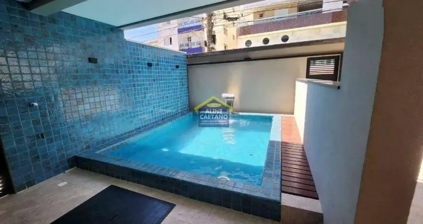 Sobrado condomínio triplex 2 suítes - apenas 250ms da praia na guilhermina! com piscina!!