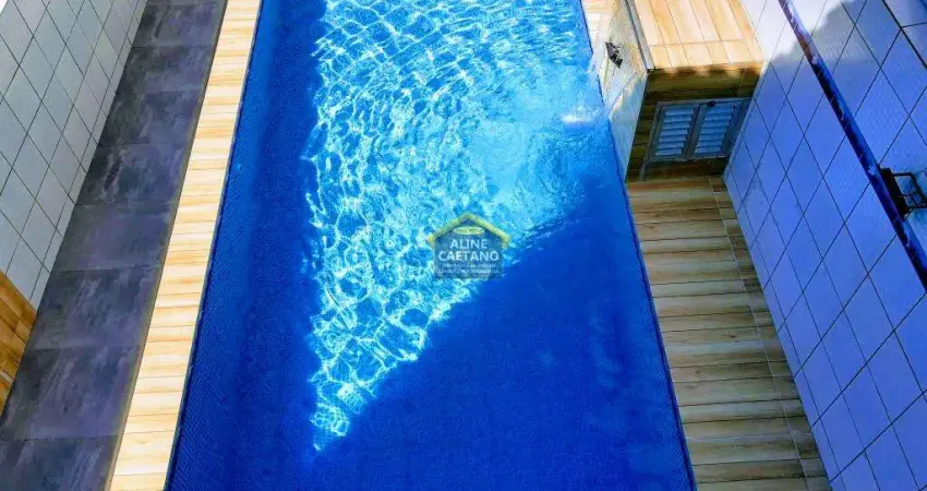 Espaçosa casa geminada 2 quartos à venda no mirim, praia grande