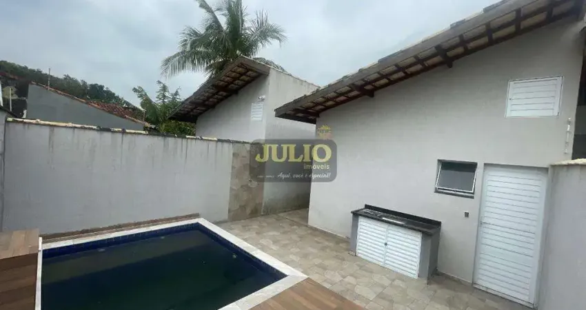 Casa à venda em itanhaém, cibratel ii, com 3 quartos, com 90 m²