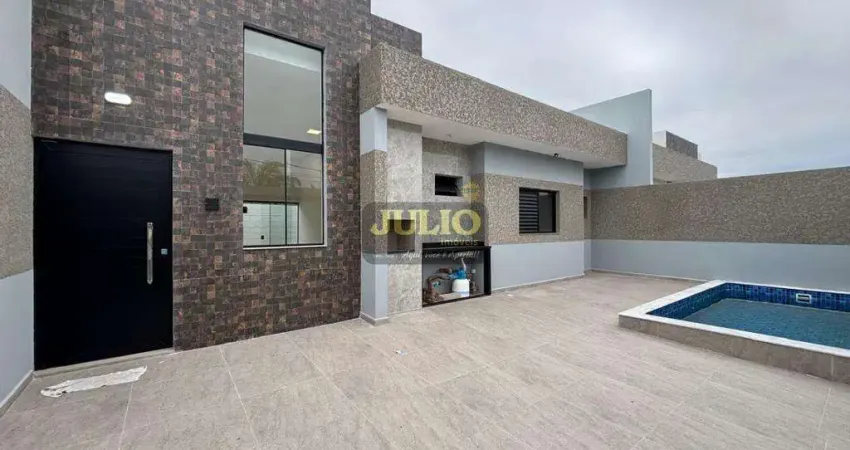Casa alto padrão à venda no cibratel ii em itanhaém – 3 dormitórios, piscina e 530m da praia