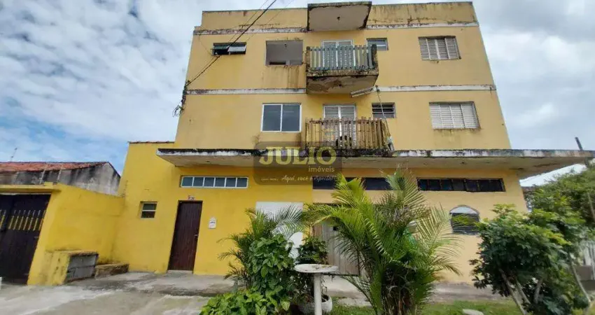 Apartamento à venda em mongaguá, plataforma i, com 1 quarto, com 54.24 m², edifício morada do sol