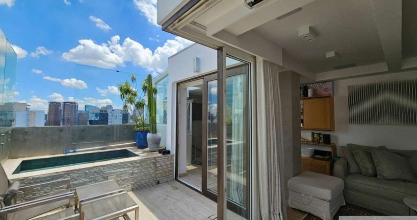 Cobertura duplex, 1 suíte, 2 vagas, vila nova conceição