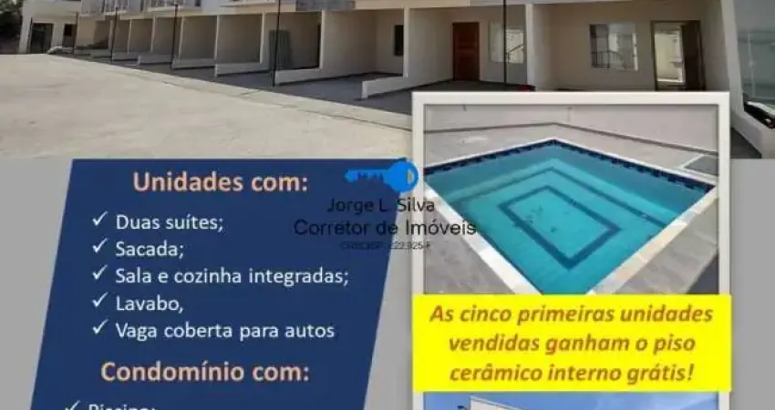 Sobrados de 2 Dormitórios 2 Suítes com sacada Condomínio Fechado Polvilho !
