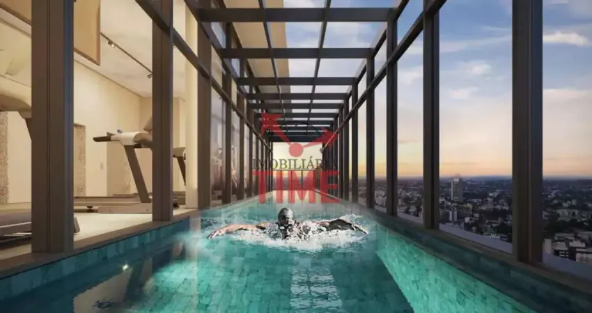 Studio 1 quarto condominio completo com rentabilidade à venda no centro de curitiba