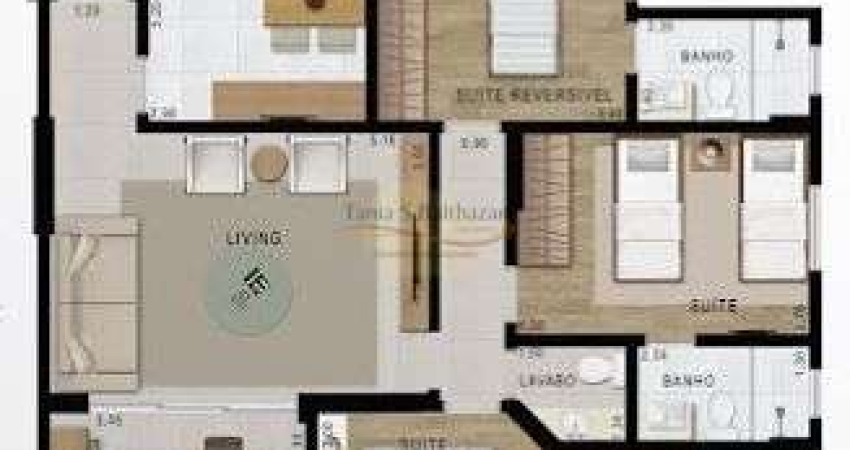 Apartamento com 2 Dormitórios ambos com Suíte  à venda- Embaré - Santos/SP