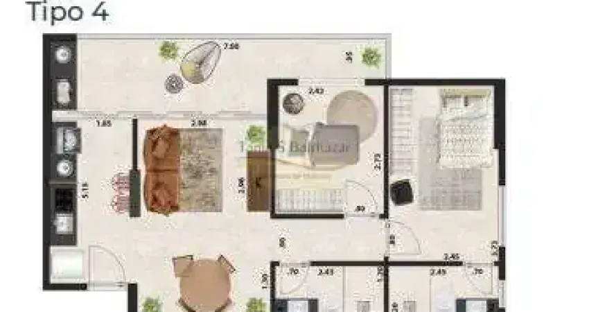 Apartamento com 2 Dormitórios Suíte Sacada à venda  - Marapé -  Santos/SP.