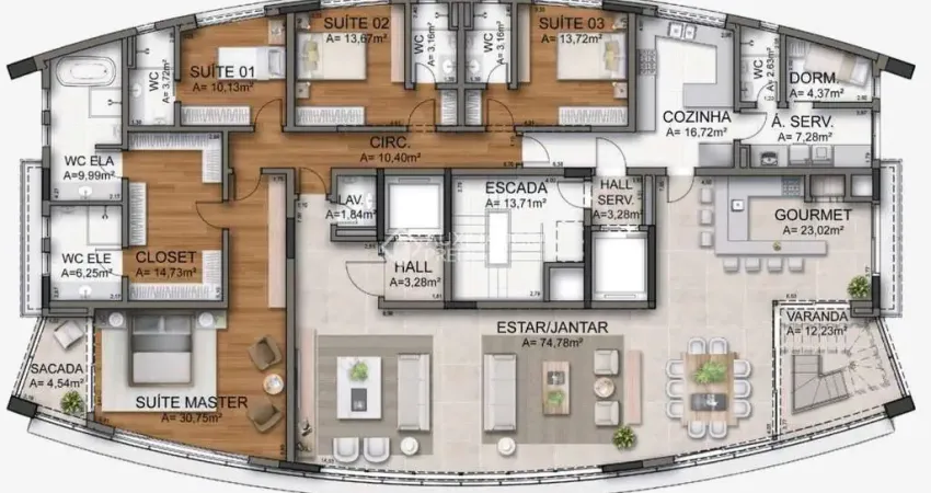 Apartamento com 4 quartos à venda na Rua Cabral, 1550, Rio Branco, Porto Alegre