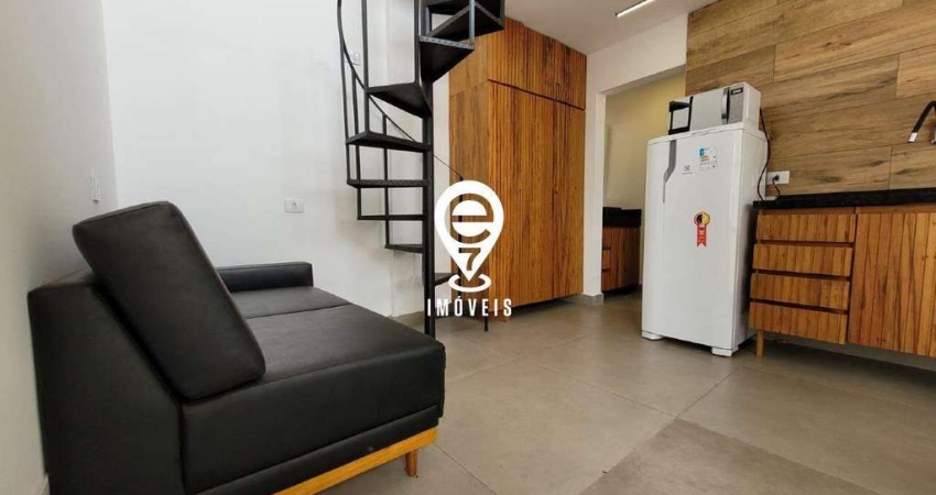 Studio Duplex de 55m² para alugar com varanda e rooftop - Mirandópolis / SP