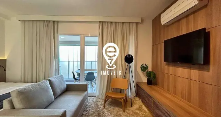 Studio Mobiliado para Locação no Brooklin – 42m², Completo e Sofisticado!