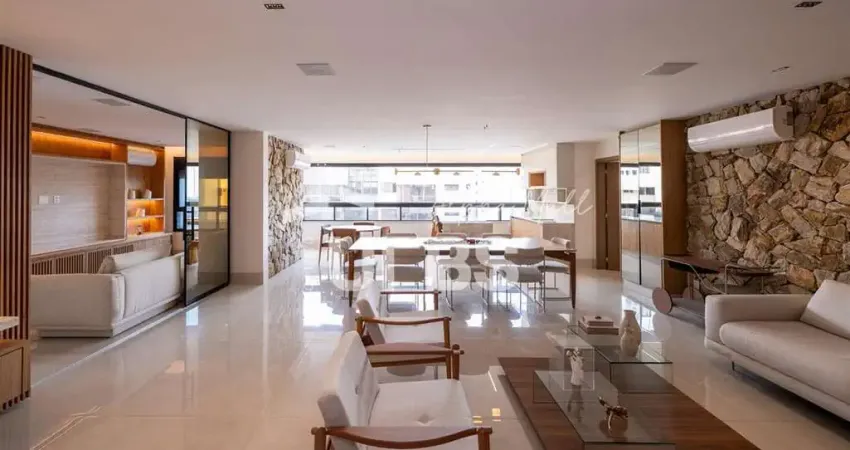 Apartamento mobiliado de alto padrão com 4 suítes e 222 m² no reserva newest, 3 vagas, automação completa e decoração impecável no setor oeste em goiânia.