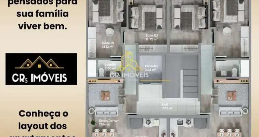 Apartamento para venda em camboriú, são francisco de assis, 2 dormitórios, 2 suítes, 3 banheiros, 1 vaga