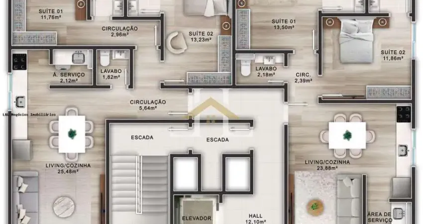 Apartamento para Venda em Balneário Piçarras, Centro, 2 dormitórios, sendo 2 suítes, 1 vaga