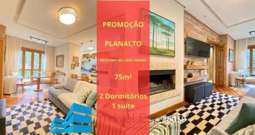 Apartamento com 2 dormitórios suíte mobiliado e equipado no Planalto região Central